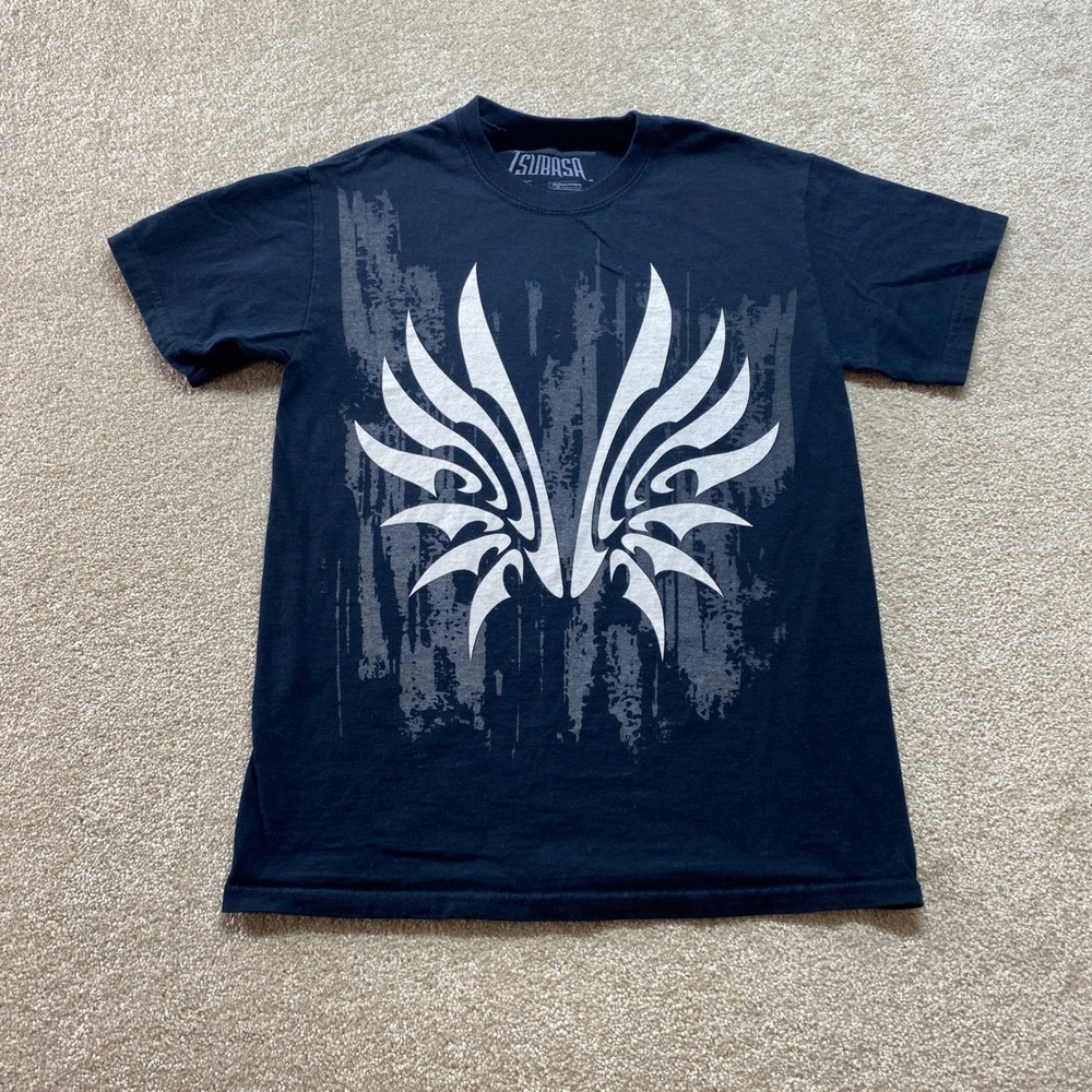 TSUBASA Shirt Mens Small‎ Graphic Tee Anime Manga Wings Black Cotton